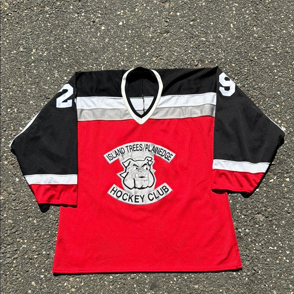 Vintage Long Island hockey jersey large 90s Nassau Bulldogs